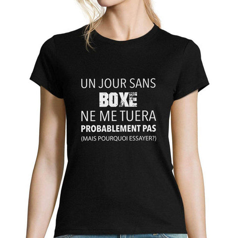t-shirt femme boxe humour