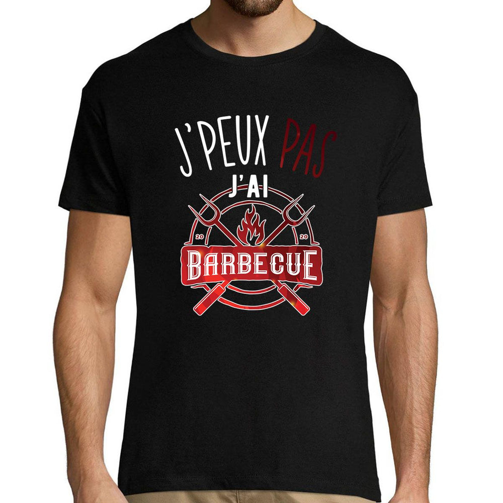Tee shirt humour j'peux pas j'ai barbecue, tee shirt homme, cadeau