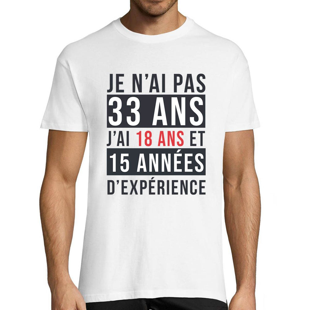 T Shirt Homme Anniversaire 33 Ans Planetee