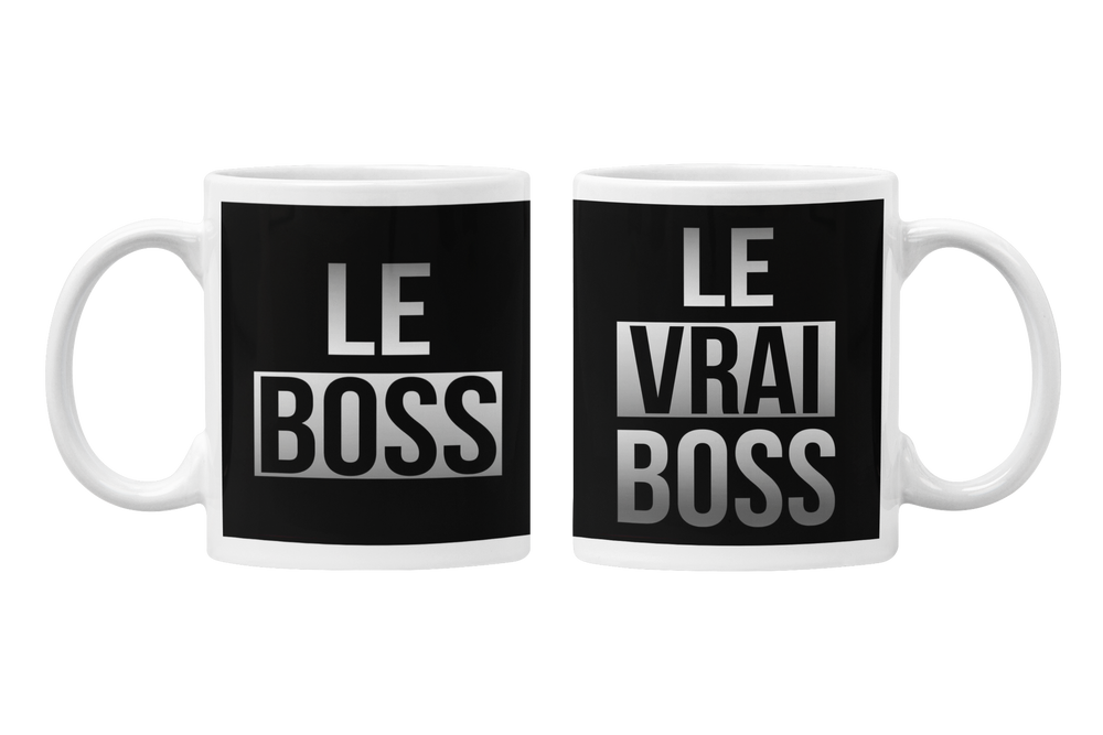 T-shirt Couple - Le Boss - Le Vrai Boss -Assortis Moi