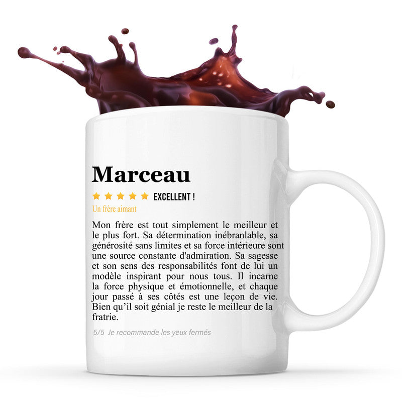 Mug Marceau avis Frère recommandation, Tasse Humour