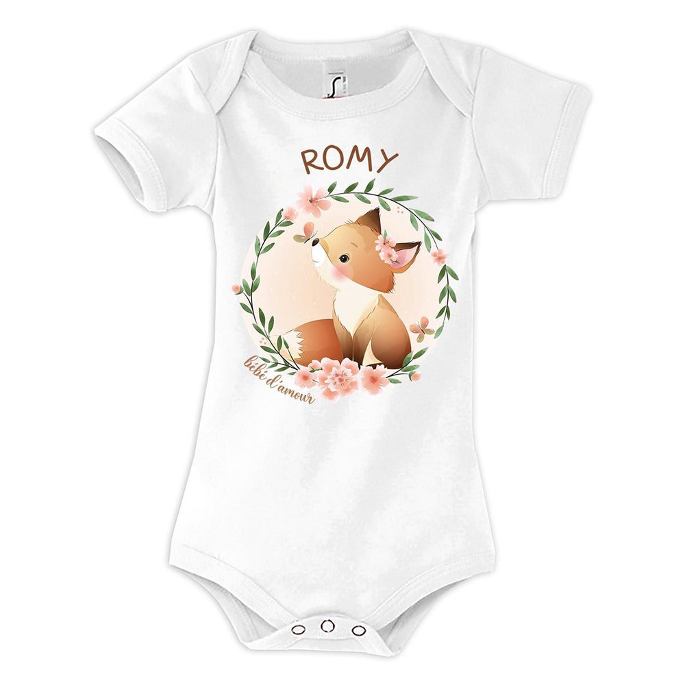 Body bébé date & prénom - ANIMAL SOURIS Romy – MIKODIN