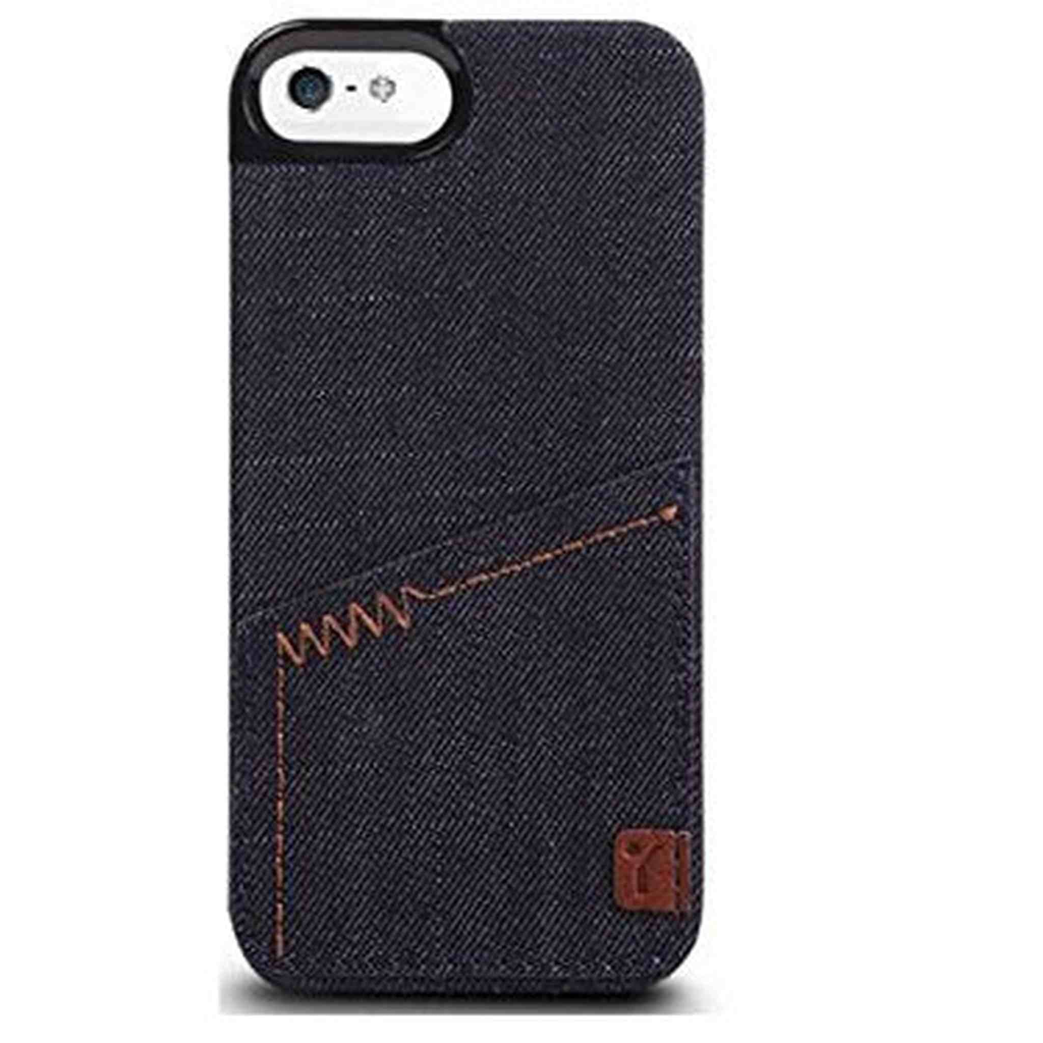 The Joy Factory Denim Premium Denim Hardshell Case with Pocket for iPhone5/5S, CSD110 (Indigo)