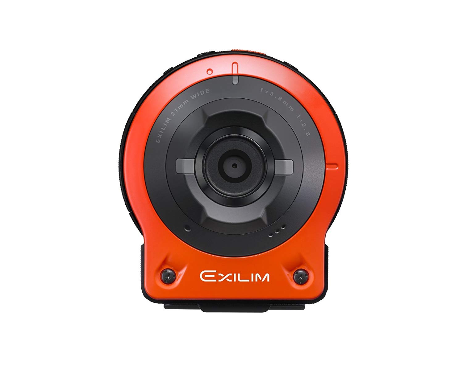 CASIO EX-FR10 EXILIM Digital Action Camera 14.1 MP - Orange - 64GB MicroSD  - Case - Cleaning Kit - Tripod - Monopod 70