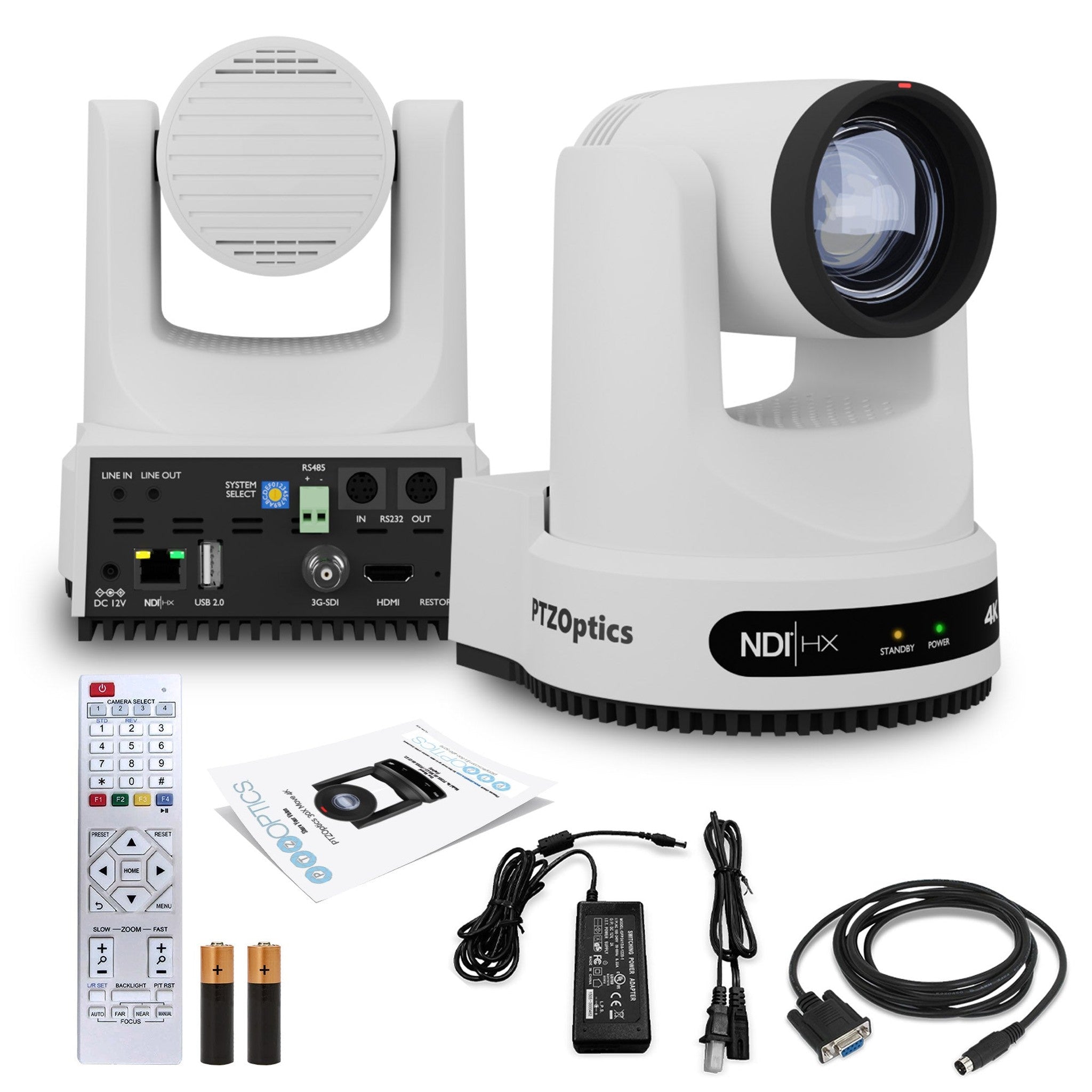 PTZOptics Move 4K PTZ Camera with 20x Zoom (White) (PT20X-4K-WH-G3)