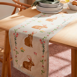 Le chemin de table petits lapins bruns de chez Simons