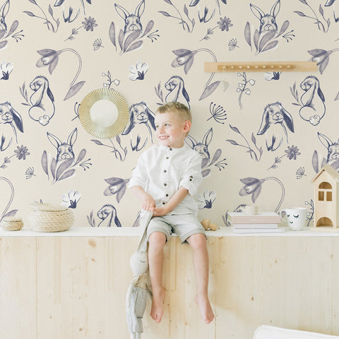 Self-adhesive wallpaper - Lapins vintage