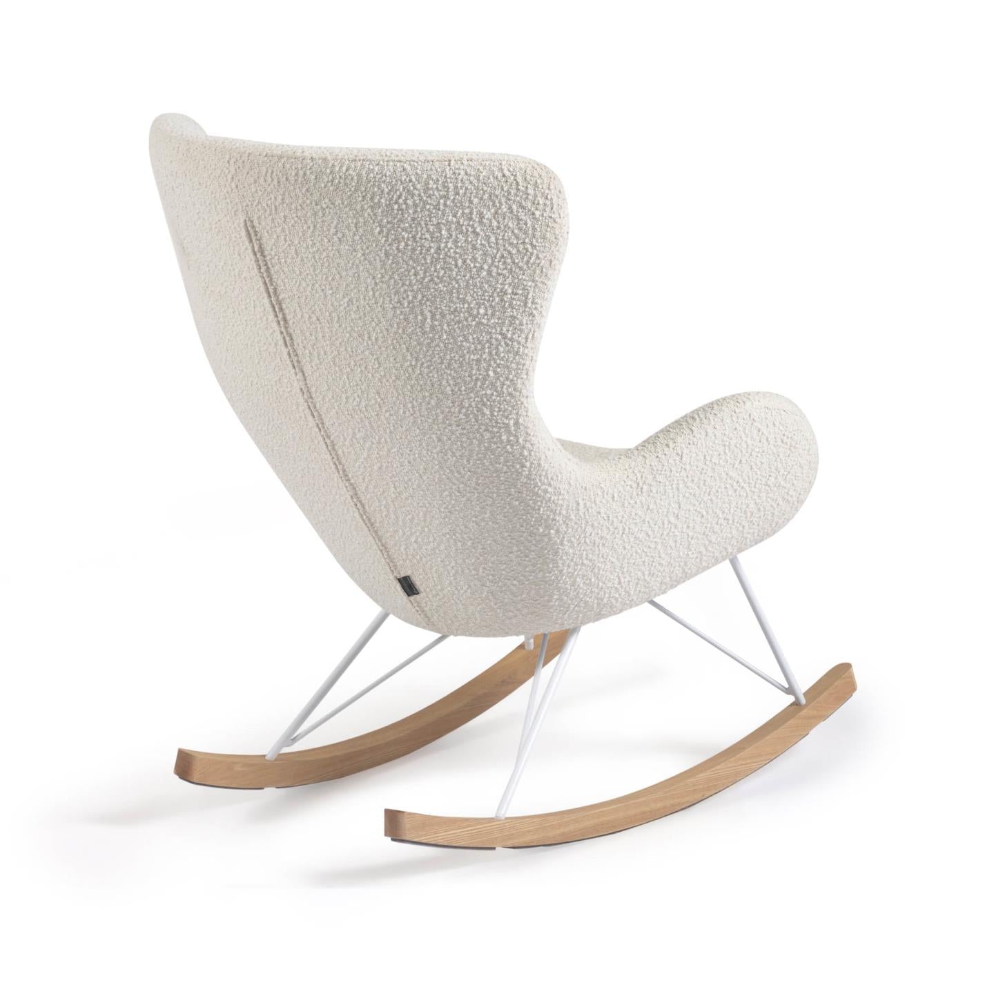 Zuidwest Harmonisch Ontdekking Kave Home Vania schommelstoel wit fleece – HelloChair