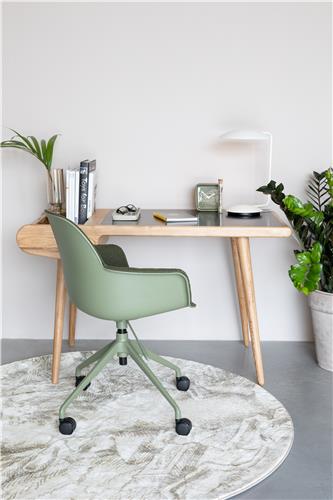 Albert Kuip bureaustoel met arm gestoffeerd groen – HelloChair