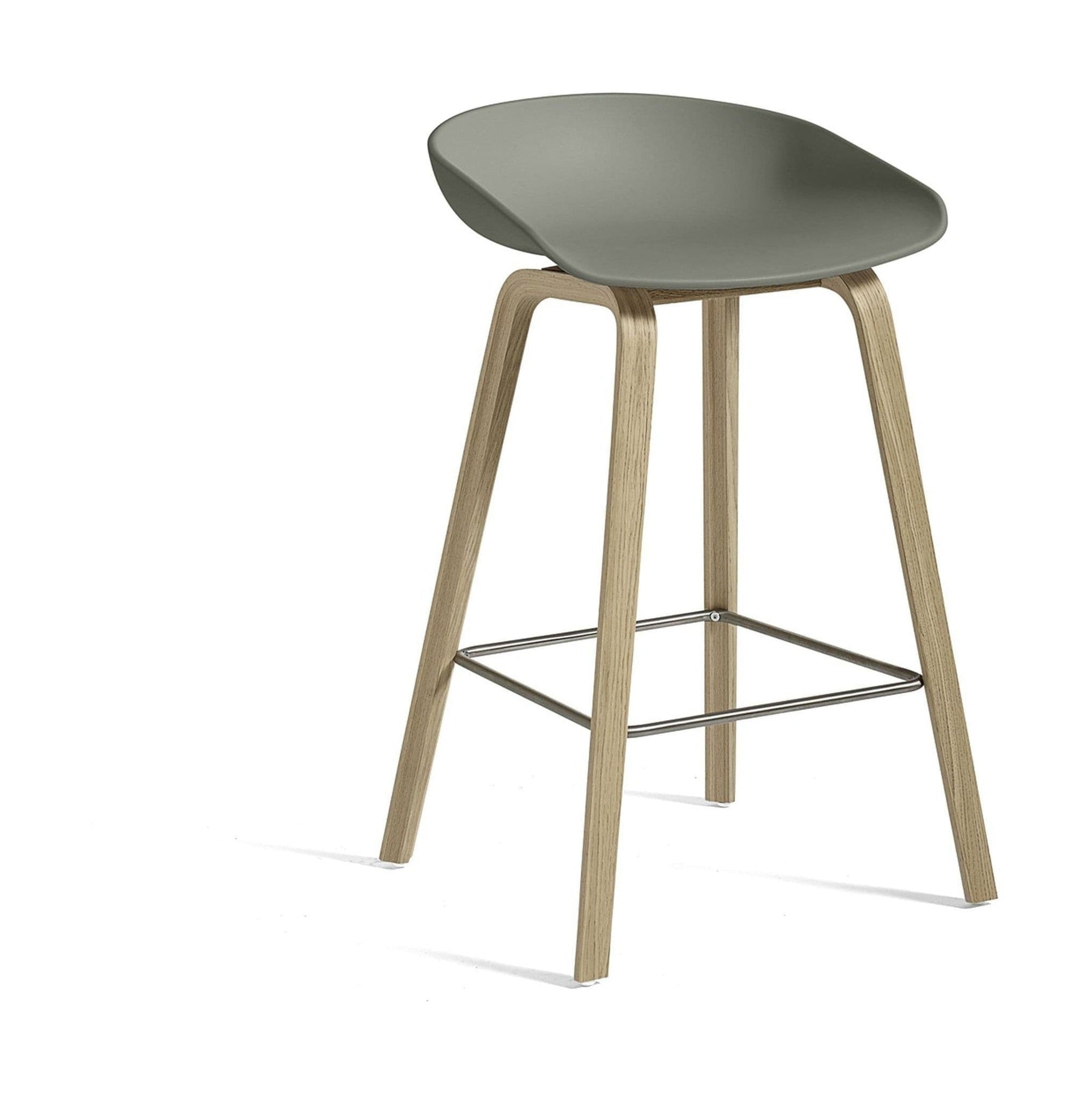 HAY About a Stool AAS 32 Barkruk H65 gelakt waterbasis Dusty Green –
