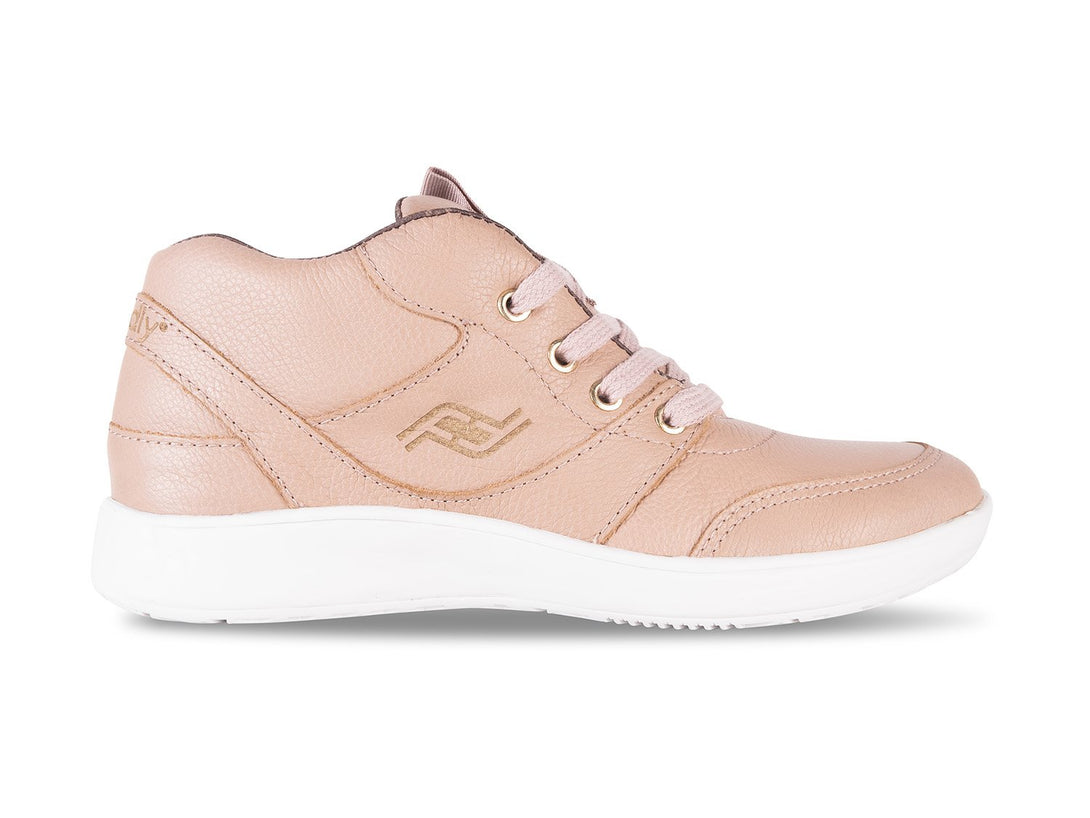 rose gold leather sneakers