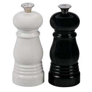 white salt and pepper grinders