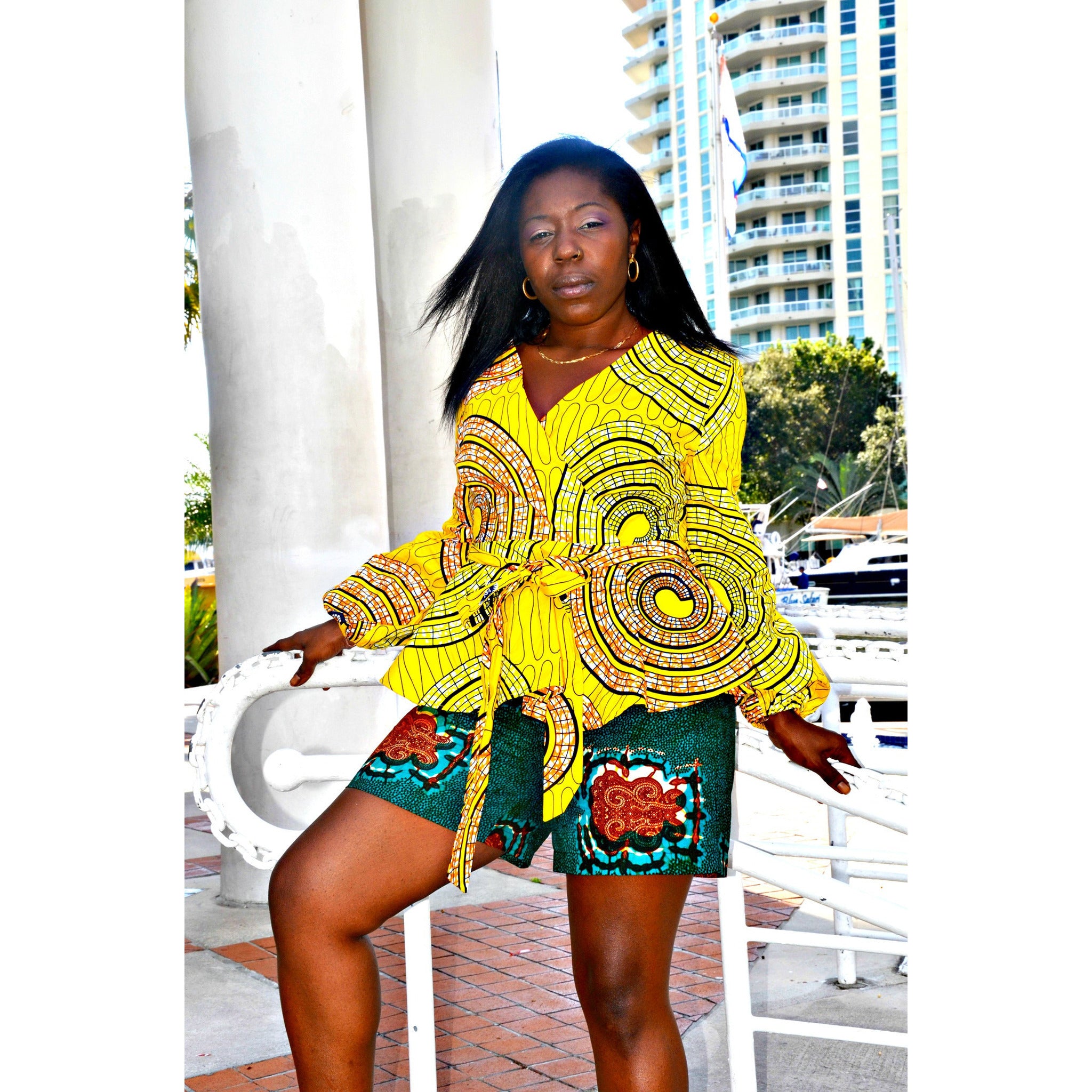 african print shorts for ladies