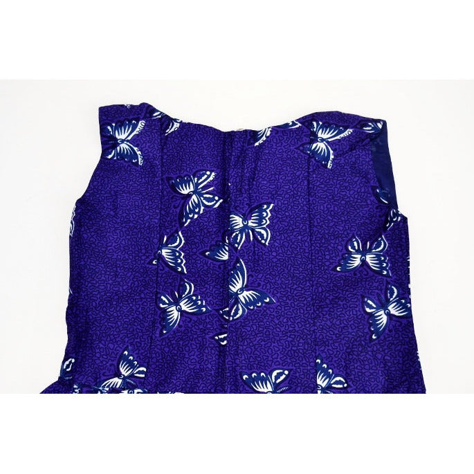 purple And White African Ankara Blouse