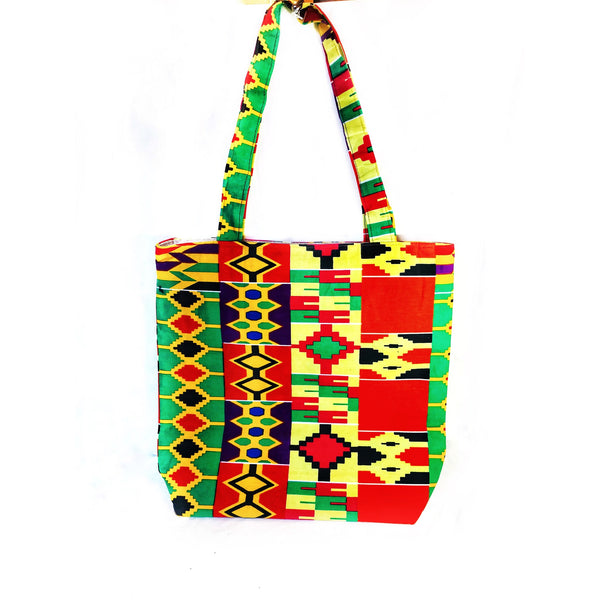 Home Products The Mandela Kente Tote Bag