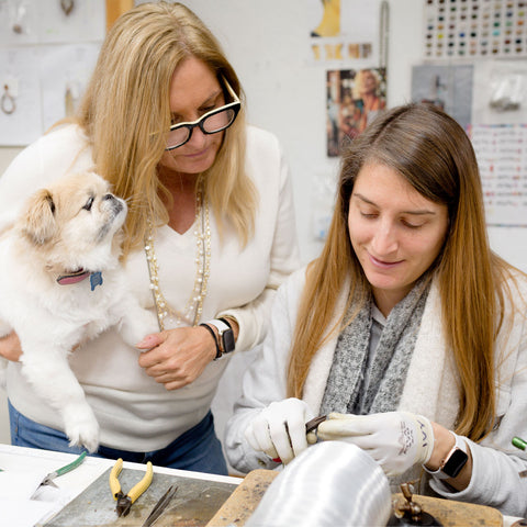 Lily Oswald showcases her skills in jewelry.