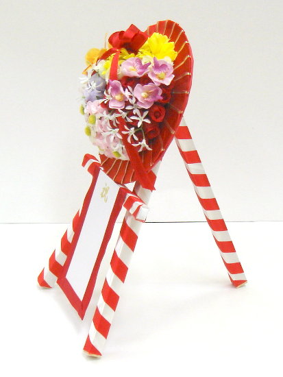 ミニ花輪 赤色 開店祝い 周年祝い 誕生日 記念日のお祝いに 日本の四季 行事の店 木瓜屋