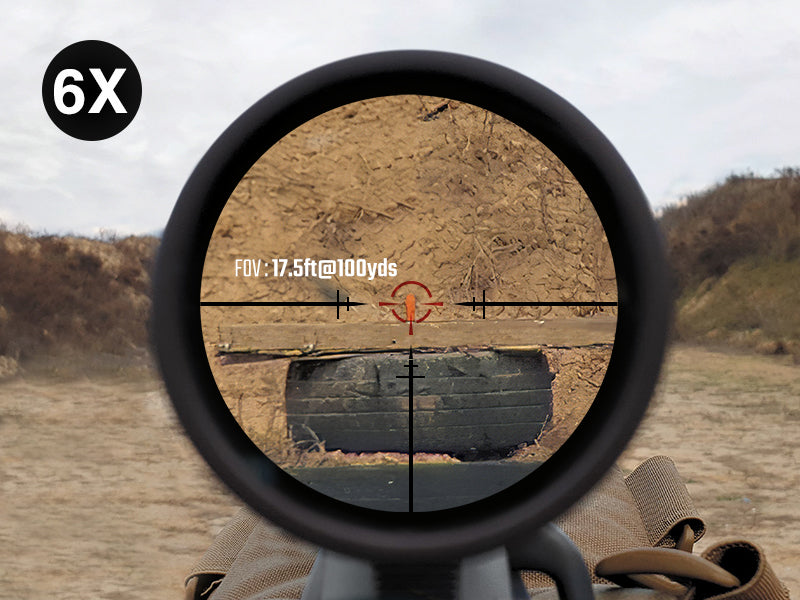 6x magnification function of LPVO scope