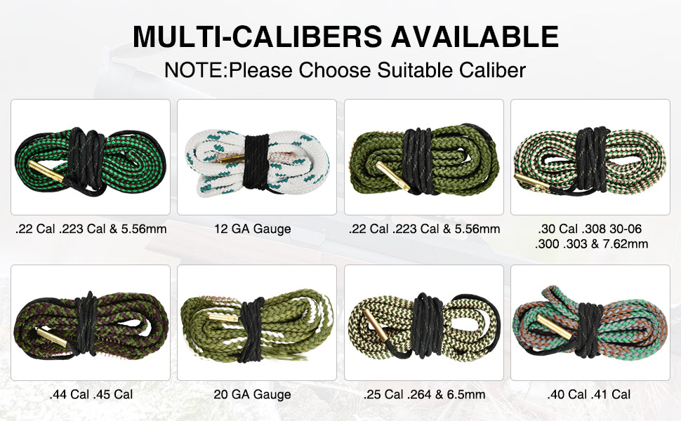 EZshoot 2 PCS Bore Cleaner Kit Suitable for Most of Calibers