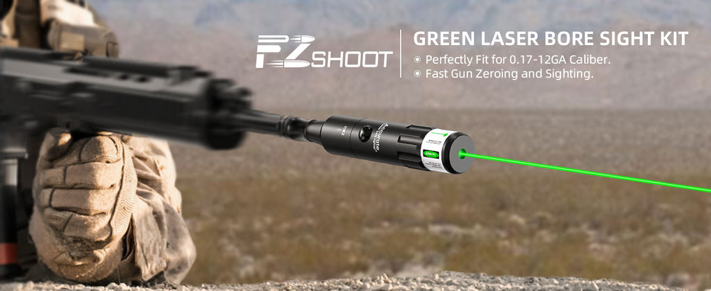 Green Laser Bore Sight Kit for .17-12GA Caliber