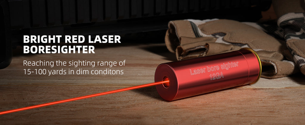 Bright Red Laser Boresighter with 2 Set of Batteries