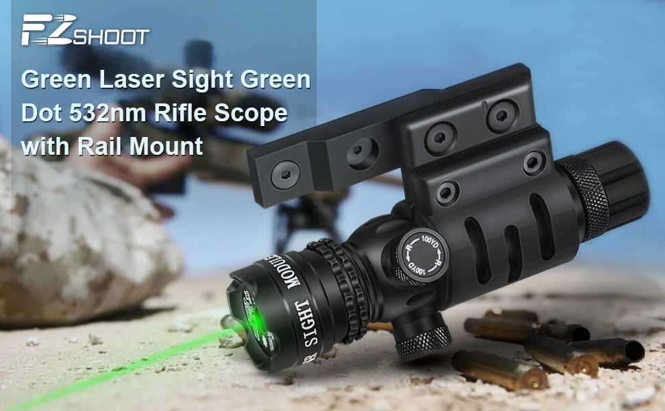 EZshoot Green Laser Sight Green Dot 532nm Rifle Scope for M-rail