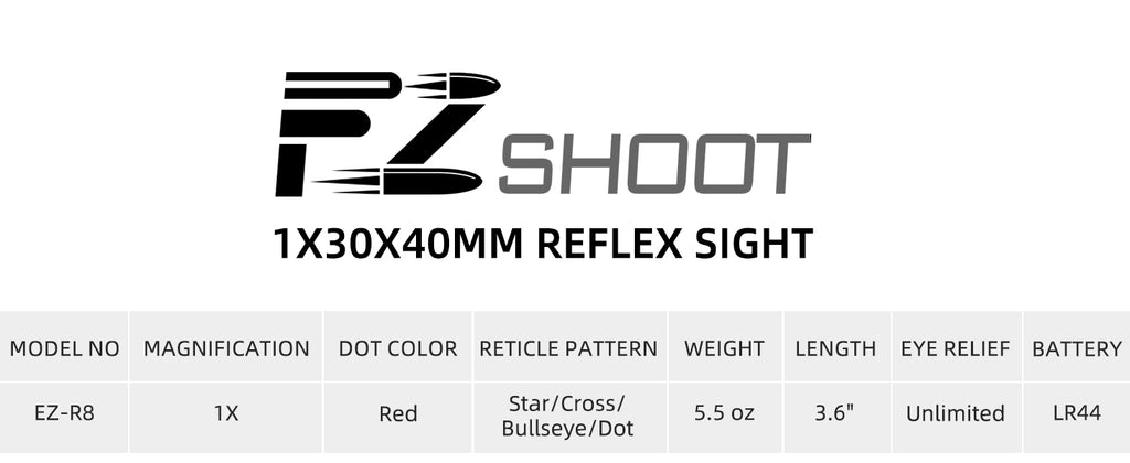 1x30x40mm Reflex Sight with Picatinny Rail Mount