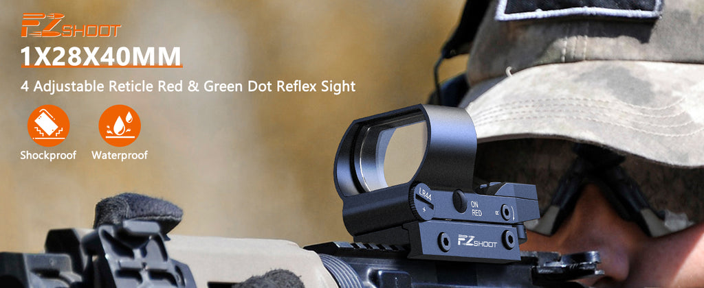Shockproof and Waterproof 1x28x40mm Red Dot Sight