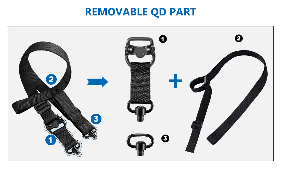 Removable QD Sling Swivels for 2 Point Sling