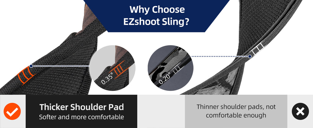 EZshoot Rifle Sling with Sling Swivels and Shoulder Pad