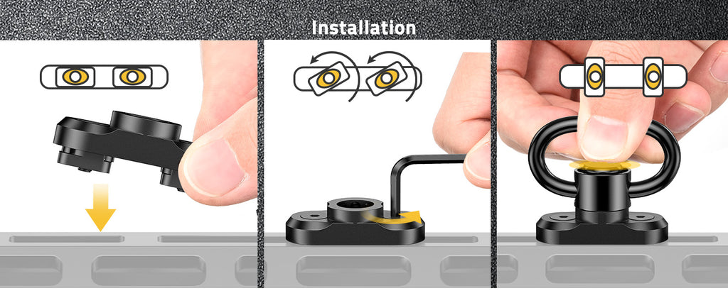 Sling Swivel with Push Button Install Guide