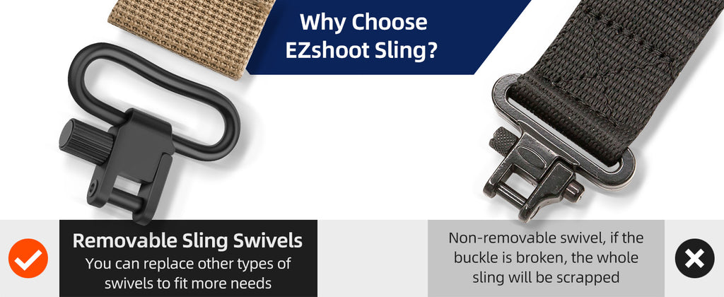 2 Point Sling with Removable Sling Swivels