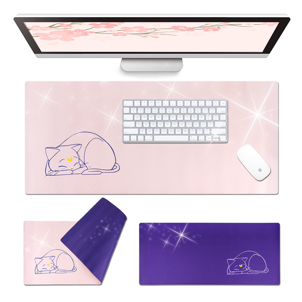 Cat Mouse Pad With Wrist Rest, Cute Ergonomic Mouse Pad, Soft Keyboard  Support Matt, Blue Deskmat Large, Kawaii Anime Desk Mat Mousemat 