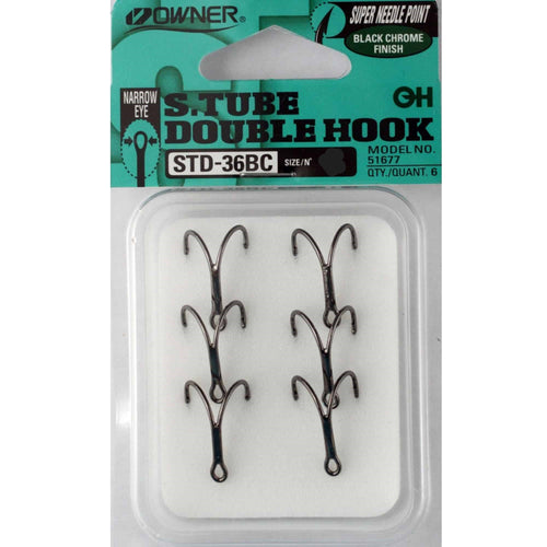 Owner Salmon Tube Double Hook (Size 6)(6 Pack) – Landers Outdoor