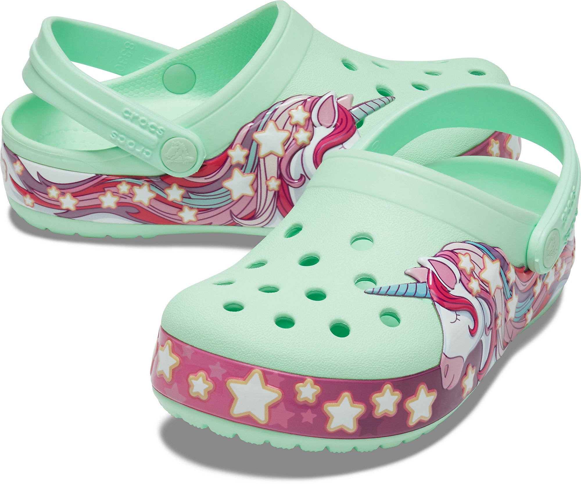 girls unicorn crocs