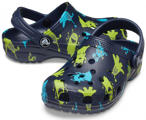 Crocs Kids' Classic Monster Print Clog by Landers Outdoor World