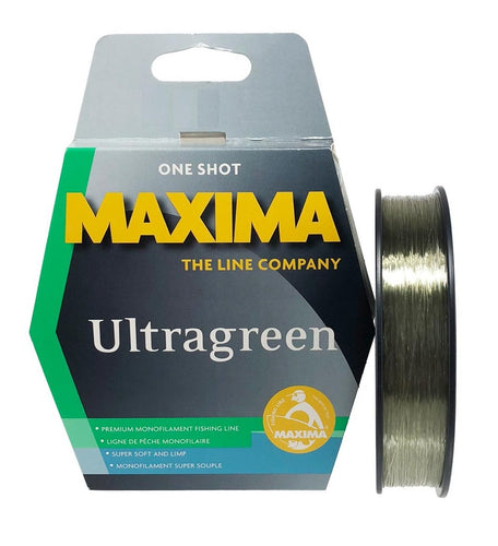 Maxima Ultragreen One Shot Monofilament Line (12lb/200m/0.32mm)(Green) –  Landers Outdoor World - Ireland's Adventure & Outdoor Store