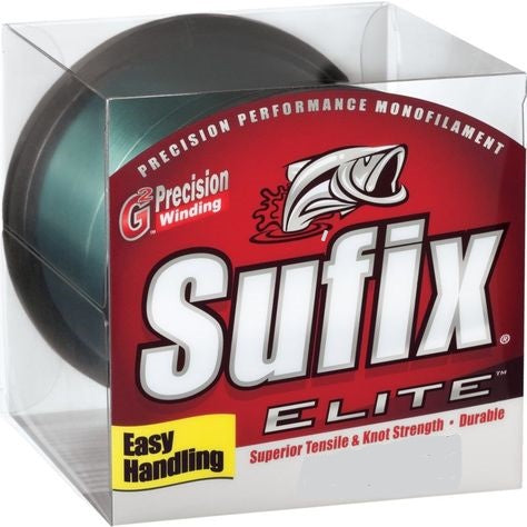 Sufix Elite Mono Line 12lb (330YD) Lo Vis Green by Landers Outdoor