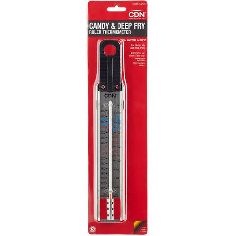 CDN TCG400-Candy & Deep Fry Ruler Thermometer, 1, Black