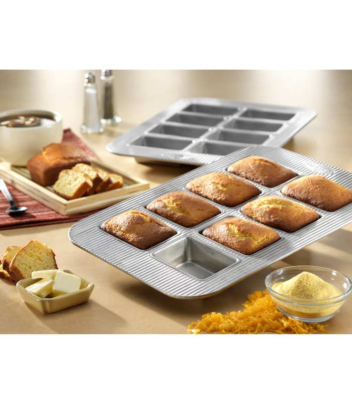 USA PAN Set of 4 Mini Loaf Baking Pans - 1153LF-1