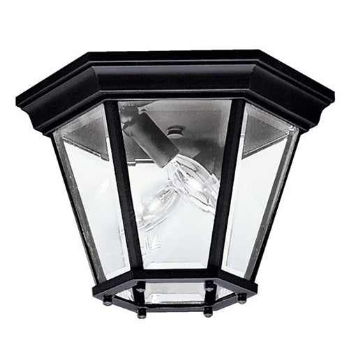 Kichler 9859 New Street 1-lt Outdoor Flush Mount | 9859BK