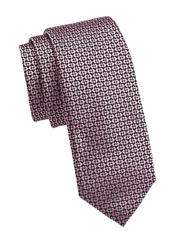 Zegna 5 Fold Silk Tie Purple