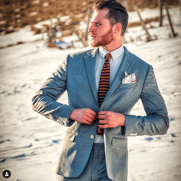 Burgundy Knit Tie Combination