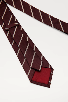 Burgundy Jacquard Silk Tie