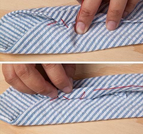 Necktie slip stitch