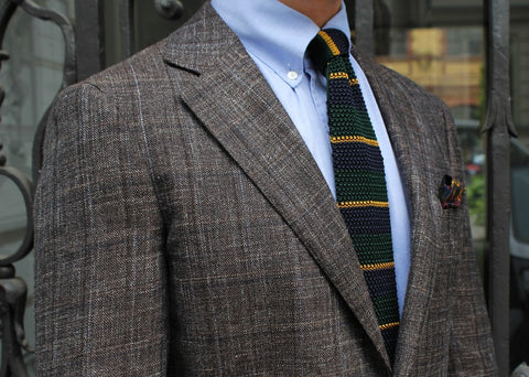 Striped Knit Tie