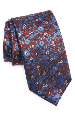 Nordstrom Canali silk tie in red and blue