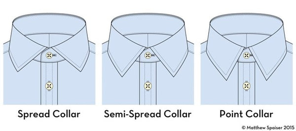Dress Shirt Spread Collars