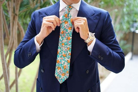 Floral Print Ties Men