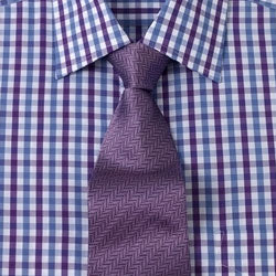 gingham shirt and tie